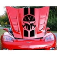 thumbnail image 6 of Clausen's World Design VETTATOR SKULL Hood 2 Stripes Vinyl Decal - Compatible with Corvette C6, 6 of 10