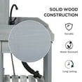 thumbnail image 6 of Outsunny Gray Wooden Potting Bench, Removable Sink, Hooks, Drawer and 3 Shelves, 6 of 9