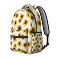 thumbnail image 2 of White Sunflower Backpack for School,Cute School Bag,Schoolbag with Adjustable Shoulder Straps & Padded Back,15.3"x11"x7.1".﻿, 2 of 6