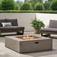 thumbnail image 3 of Hearth Outdoor 50,000 BTU Lightweight Concrete Square Fire Pit (No Tank Holder), Light Gray, 3 of 8