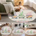 thumbnail image 5 of Round Rugs 3Ft, Easter Round Area Rug Washable Indoor Throw Carpet, Country Gnomes Rabbit Colorful Eggs Flowers Treill Small Non Slip Circle Rug for Bedroom Living Room Home Decor Aesthetic, 5 of 8