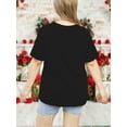 thumbnail image 3 of XCHQRTI Heart T Shirt for Women Plus Size Short Sleeve Shirt Grateful with Love Graphic Tee Oversized Valentine's Day Top, 3 of 7