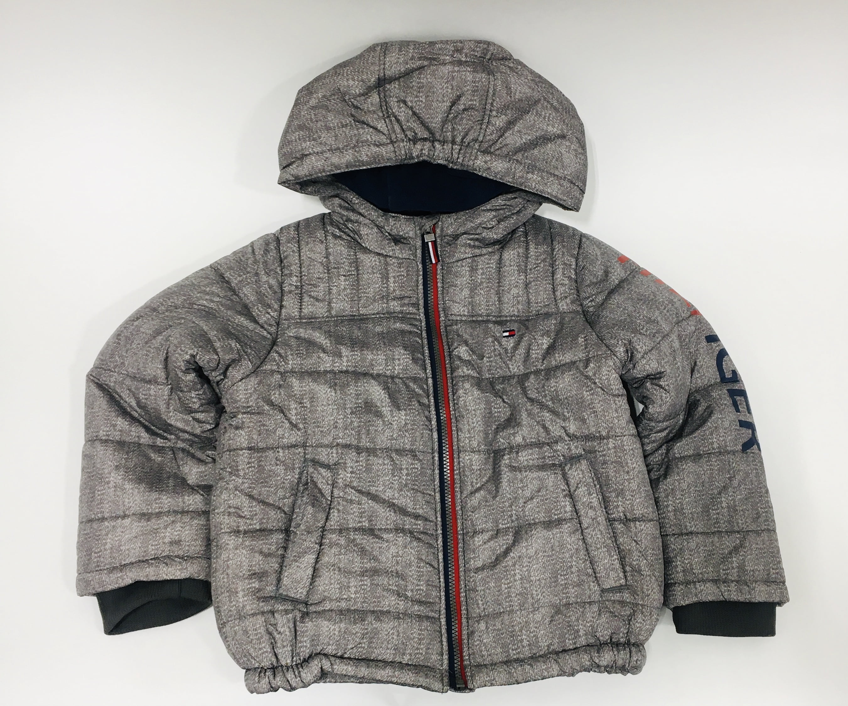 Tommy Boys' Fleece Lined Hooded Puffer Jacket, Steel Gray XS 5/6 NEW - Walmart.com