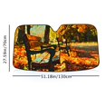thumbnail image 6 of Awypu Fall Leaves Funny Windshield Sun Shade Car Shades for Front Windows 51.18*27.59 in, 6 of 7