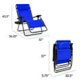 thumbnail image 2 of Best Choice Products Oversized Zero Gravity Chair, Folding Outdoor Patio Recliner w/ Cup Holder - Cobalt Blue, 2 of 7
