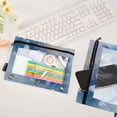 thumbnail image 2 of 2 Pack Flip Folders with Clear PVC Window Binder Pouches 3-Ring Binder Organizer for Office & Home Blue Butterflies Flying, 2 of 6