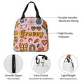 thumbnail image 3 of Yiaed Retro 70s Hippie Print Insulated Lunch Bag Reusable Cute Tote Lunch Box, Leakproof Cooler Lunch Bags for Work Office Travel School Picnic, 3 of 5