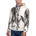 thumbnail image 3 of Picia Cowboy Ride A Horse Pattern Casual Men's Hoodie - Lightweight Hooded Sweatshirt with Kangaroo Pocket, Comfortable Pullover for Everyday, Travel-Medium, 3 of 7