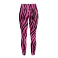 thumbnail image 6 of Renewold Zebra Stripes Pink Womens Yoga Leggings with Pockets Workout Leggings Full Length High Waisted Running Pants Non See-Through Athletic Tights Printed Tights, XS, 6 of 8