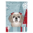 thumbnail image 1 of "Treasures BB1746CHF Winter Holiday Gray Silver Shih Tzu Canvas House Size Flag, Multicolor, Large" Caroline's Treasures BB1746CHF, 1 of 1