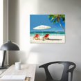 thumbnail image 4 of Acheng Beach Wall Art Palm Trees on Tropical Beach Vacation Canvas Print Wall Decor Modern Seascape Painting Picture for Living Room,Home,Office Decoration picture 3, 4 of 6