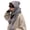 Gray, variant on Ushanka Hat Beanies Hat for Outdoor Warm Trapper Neck Warmer Furry Lining