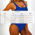 thumbnail image 3 of UTSJKR Women's Ribbed High Waisted Bikini Set, Square Neck 2 Piece Swimsuit for Summer Trendy and Textured Beach Wear Blue XL, 3 of 9