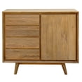 thumbnail image 3 of Recycled Teak Wood Wood Retro Chest with 1 Door, 4 Drawers, 3 of 4
