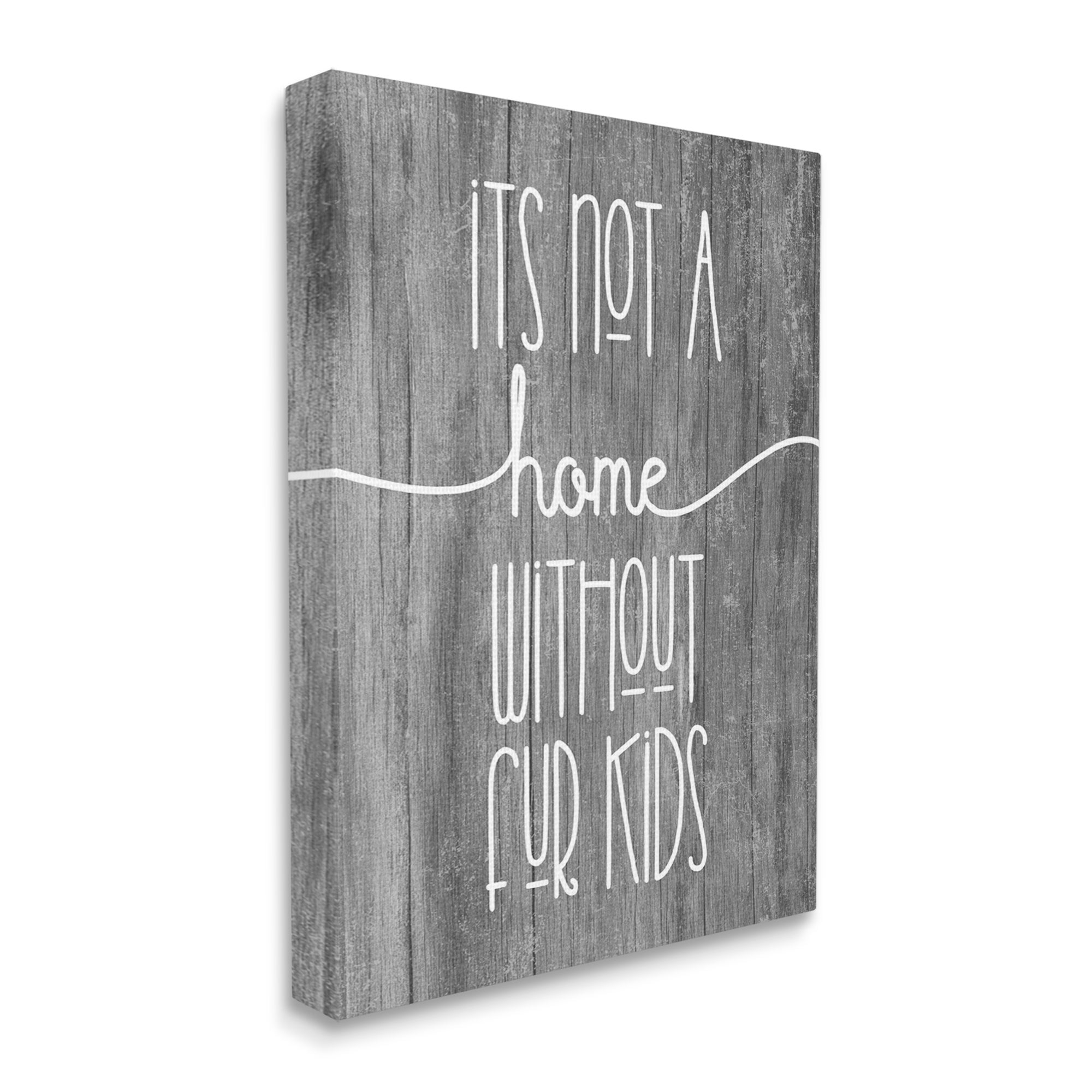Stupell Industries Fur Kids Animal Lover Rustic Tree Pattern Graphic Art Gallery Wrapped Canvas Print Wall Art, Design by Daphne Polselli