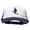 Navy White, variant on Player Jumping Embroidered Foam Panel Mesh Snapback - Navy White OSFM