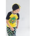 thumbnail image 4 of Teenage Mutant Ninja Turtles Donatello Raphael Leonardo Little Boys Rash Guard Swim Trunks and Cap 3 Piece Swimsuit Set Toddler to Little Kid, 4 of 5