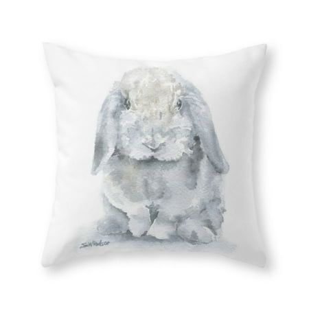 Society40 Mini Lop Gray Rabbit Watercolor Painting Throw Pillow Beauteous 16x16 Pillow Insert Walmart Society40 Mini Lop Gray Rabbit Watercolor Painting Throw Pillow Beauteous 16x16 Pillow Insert Walmart