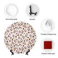 thumbnail image 4 of Bingfone Christmas Santa Cartoon Snowman Print Bone China Dinner Decorative Plates,Handmade Ceramic Dinner Plate with Stand for Home Club-6in, 4 of 6
