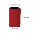 thumbnail image 2 of Mangas enfriadoras Uxcell, aisladas, colapsables, de neopreno, 2.6 mm de grosor para latas de 12 oz, paquete rojo de 6, 2 of 5