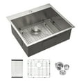 thumbnail image 2 of Rainlex 33"x22"x9"， Drop-in Single Bowl Stainless Steel Kitchen Sink， Include 3 Accessories, 2 of 4