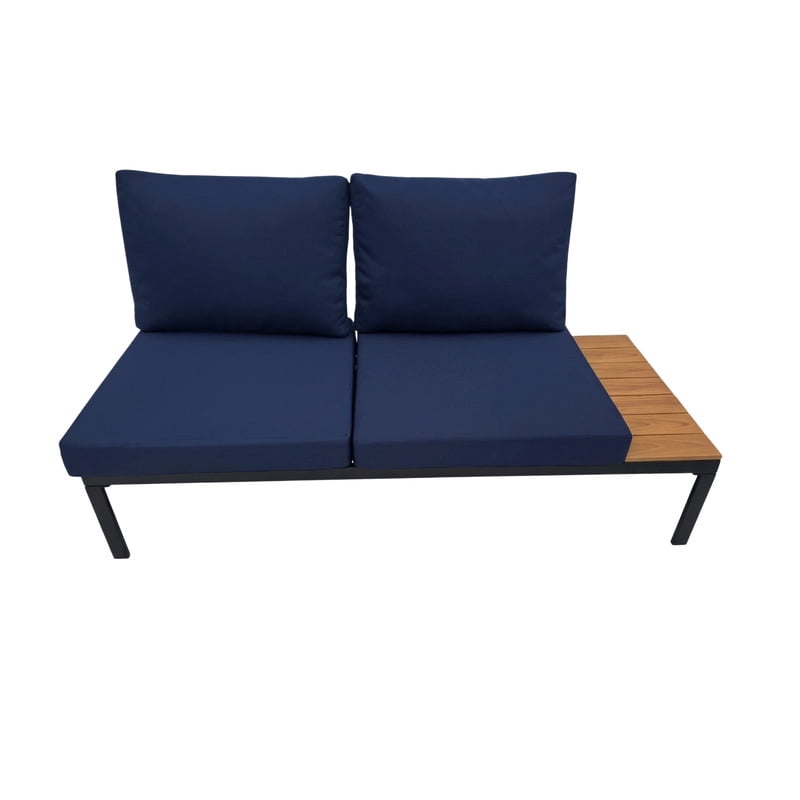 4-Piece Patio Furniture Sofa Set with Coffee Tables and Cushions, Modern L-Shaped Outdoor Sectional Sofa Set with Side Storage for Garden, Backyard, Poolside