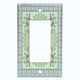 thumbnail image 5 of Metal Light Switch Plate Cover Green Floral Mandala Paisley Circular Tile Pattern TIL087, 5 of 13