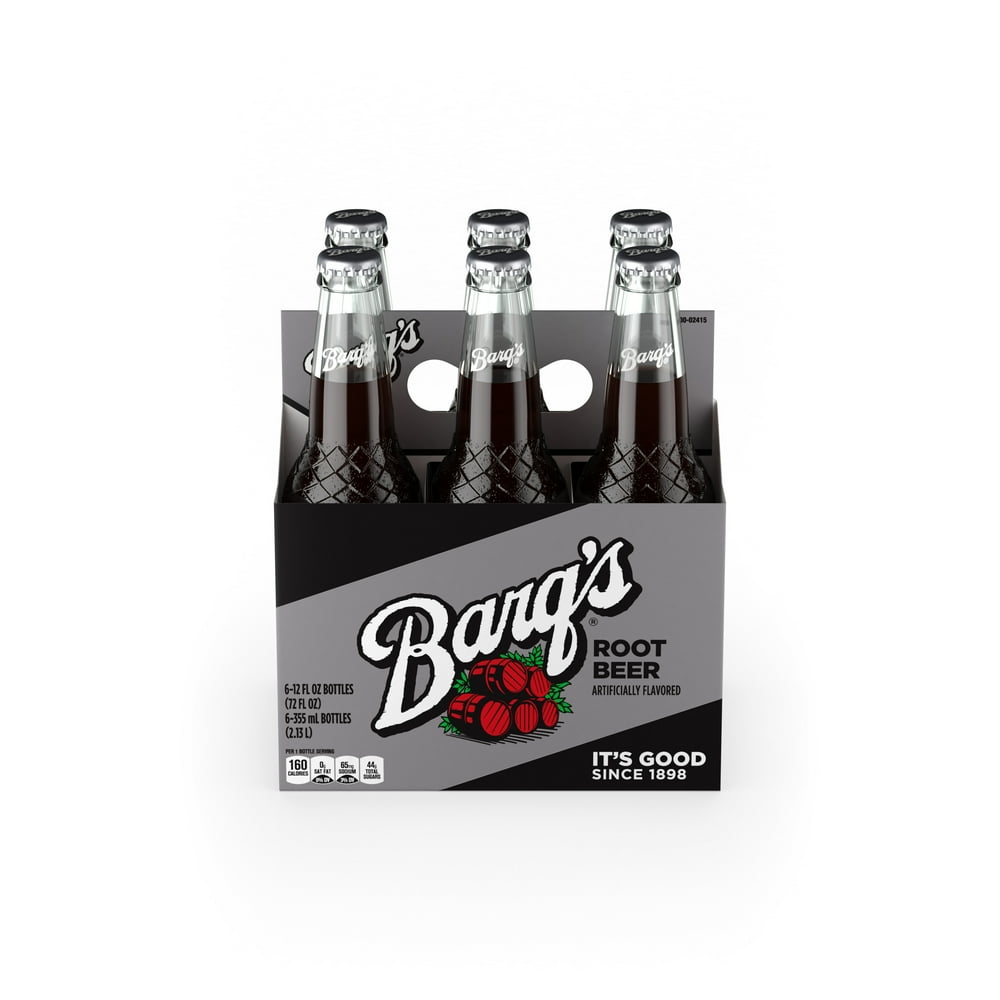 Barq's Root Beer Soda Soft Drink, 12 fl oz, 6 Pack