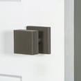 thumbnail image 2 of Viaggio 624813 Quadrato Solid Brass Non-Turning One-Sided Dummy Door Knob - Black, 2 of 7