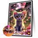 thumbnail image 2 of Pintura de diamante 5D DIY taladro redondo completo flor gato Kit decoración del hogar arte artesanal Hugtrwg Para estrenar, 2 of 9