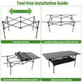 thumbnail image 5 of LELINTA Camping Table That Fold up Lightweight, Aluminum Folding Table Roll Up Table with Easy Carrying Bag for Indoor, Outdoor, Camping, Backyard, BBQ, Party, Patio, Beach, Picnic, 5 of 8