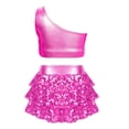 thumbnail image 4 of ATOGUTA Kids Clothes Girls Outfits Sets Summer Summer Clothing Sets Tank Tops and Skirt Cute 2 Piece Outfits Hot Pink, Size 2T-13, 4 of 6