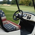 thumbnail image 3 of Yuyamidu Retro American Flag Golf Cart Seat Covers 4th of July Club Car Backrest Bottom Seat Cover Patriotic Golf Cart Seat Protector 2 Pack Golf Cart Accessories, 3 of 7