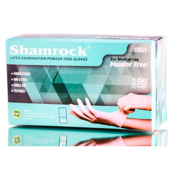 Shamrock Latex Powder-Free Gloves - Small