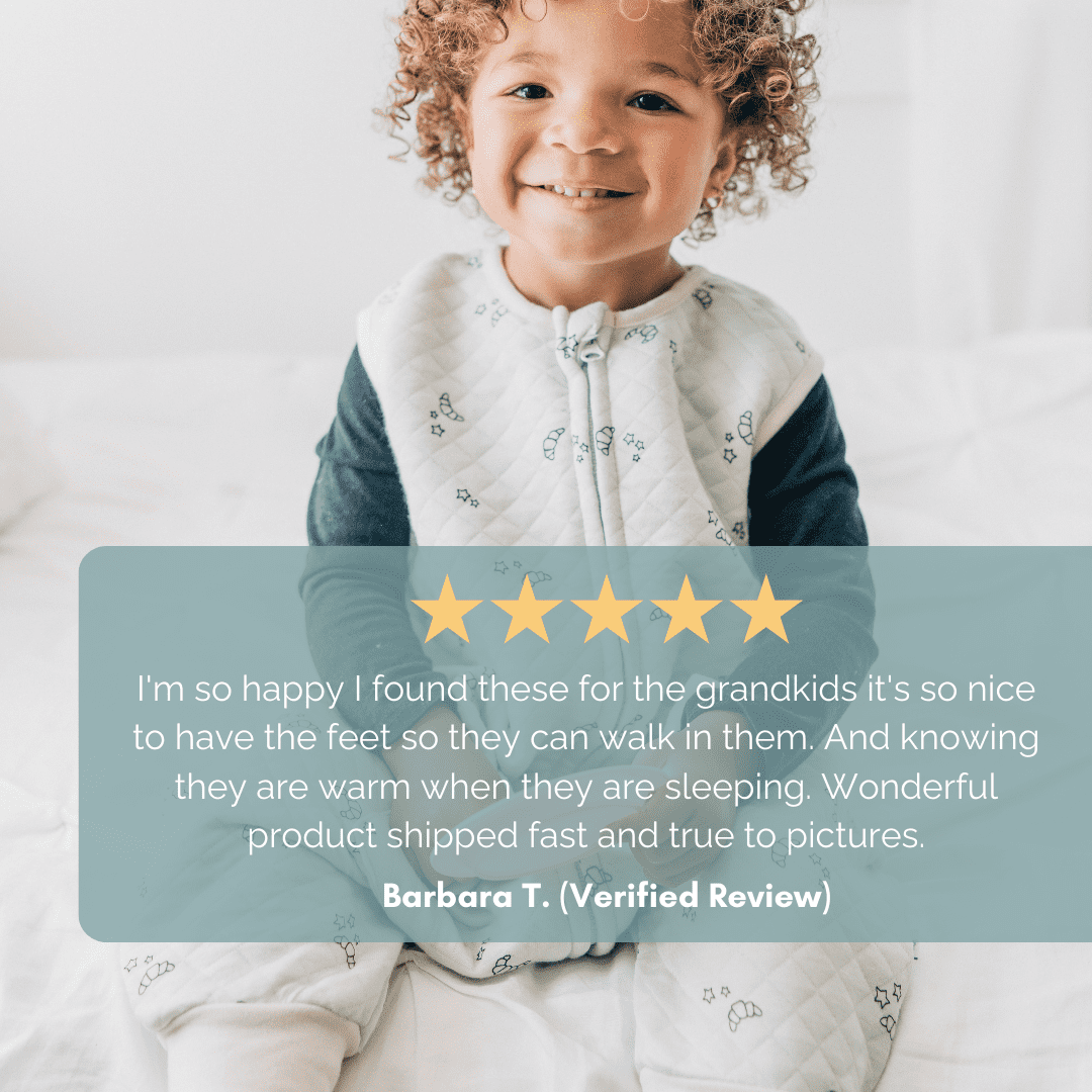 Tealbee Dreamsuit - Bamboo Sleep Sack with Legs - (0.8 Tog) Croissant 3T-4T