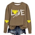 thumbnail image 4 of Timegard Womens Crewneck Sweatshirt Fall Loose Comfy Drop Shoulder Print Long Sleeve Pullover Tops, 4 of 4