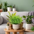 thumbnail image 4 of 12 Bundles Artificial Ferns for Outdoors Fake Boston Fern Large Greenery Plants UV Resistant Faux Plastic Plants Shrubs for Garden Front Porch Window Box Indoor Outdoor Decoration, 4 of 4