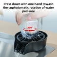 thumbnail image 3 of TFixol 360° Rotating Pull-Out Pressure Glass Rinser for KTV, Coffee Shops, and Bars, 80cm Extendable, 10° Tilted Flow, ABS Plastic with Stainless Steel, Silver, 9/16 US Standard, Includes Hose and, 3 of 7