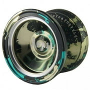 MagicYoYo M002 April Aluminum Alloy 6060 Yo-Yo (Black Silver Blue Splash)