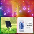 thumbnail image 2 of Solar Moon Star Curtain Lights 11.5 FT LED String Fairy Lights for Holiday Decor, 2 of 8