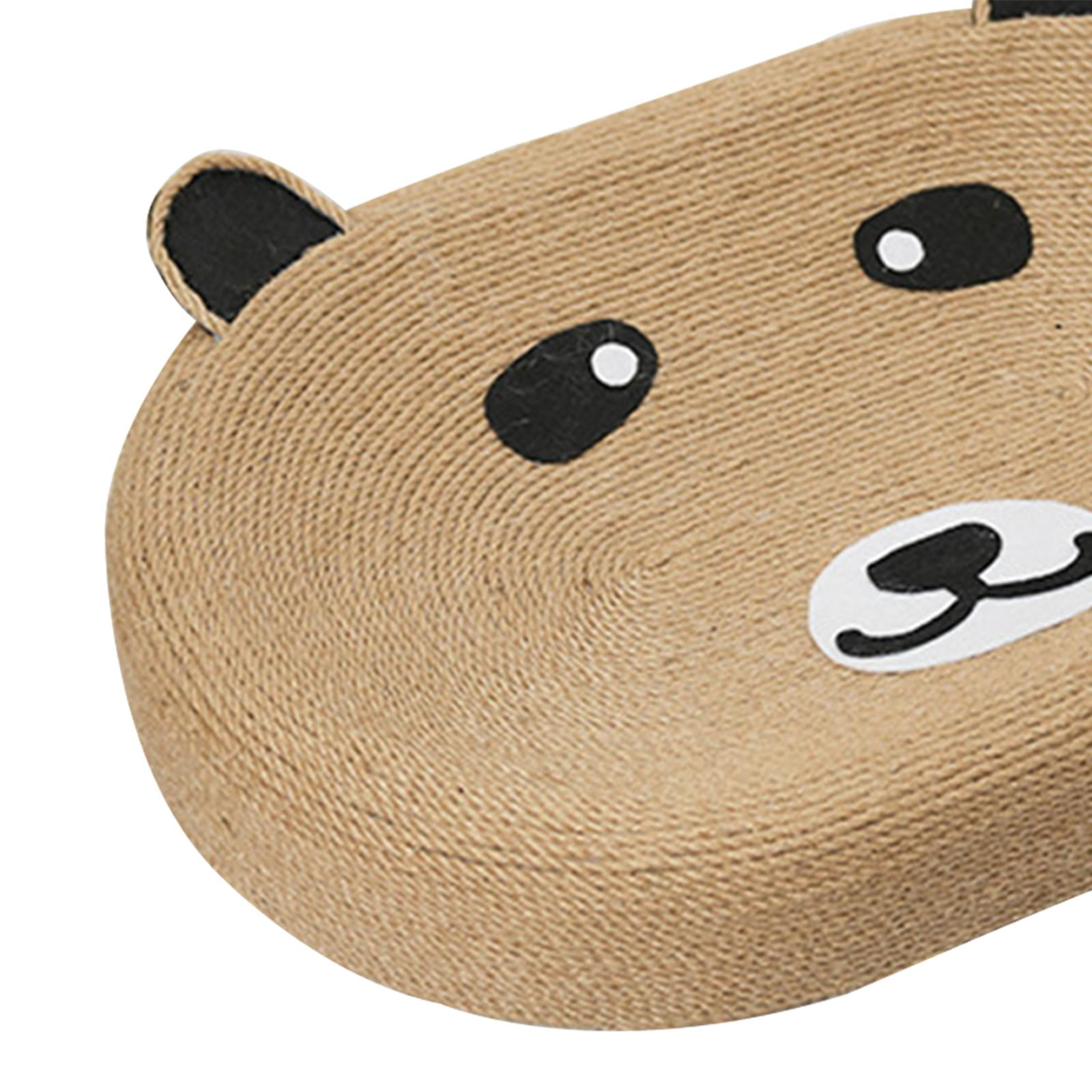 Cat Cardboard Bed Oval Cat Scratch Pad Furniture Protection Sisal Play Training Cat Scratcher Pad Cat Scratch Pad Bowl for Medium Large Cats Bear