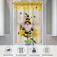 thumbnail image 4 of Spring Summer Kitchen Curtains 3 Piece Set Summer Bees Gnomes Curtains Valance & Tiers for Kitchen Home Indoor Cafe 36 Inch Short Window Curtain Over Sink Window Farmhouse Spring Decor, 4 of 6