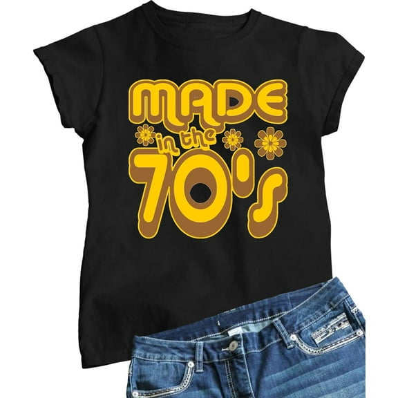 Go All Out Womens Made in The 70's Retro T-Shirt