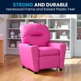 thumbnail image 2 of Flash Furniture Chandler Contemporary Hot Pink Vinyl Kids Recliner with Cup Holder, 2 of 13