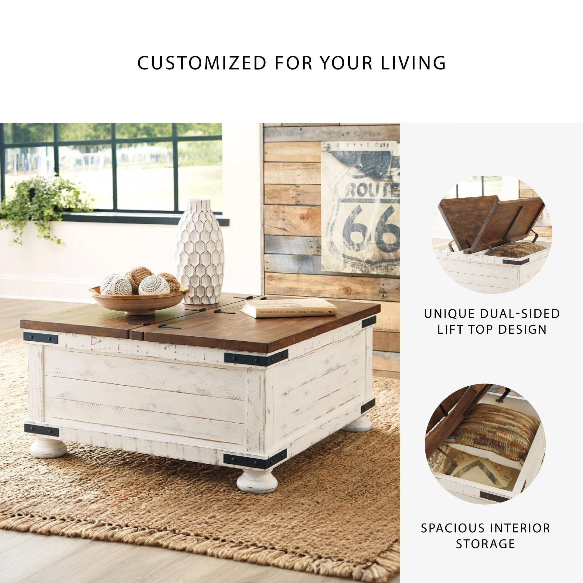 Signature Design by Ashley, Coffee Table, Wystfield, 2-sided lift