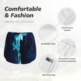 thumbnail image 6 of Picia Blue Marble And Gold Pattern Women's 2 in 1 Athletic Running Shorts High Waisted Workout Casual Gym Sweat Shorts with Comfy Liner Zipper Pockets-Large, 6 of 9