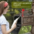 thumbnail image 6 of Betisef Large Cast Aluminum Mailbox Barcelona Decorative Post Mail Box Combination Stratford Heavy Duty, 6 of 8