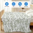 thumbnail image 4 of Green Leaf Flower Cooling Blanket,Lightweight Breathable Summer Throw Blanket with Double Sided Cold Effect,Vintage Farmhouse Bohemian Spring Picnic Blankets Bed Sheet for Hot Sleepers 60"x80", 4 of 8