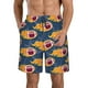 thumbnail image 1 of Fotbe Burning Rugby Balls Trajes de Baño Estampados para Hombre, Shorts de Verano de Secado Rápido, Ropa de Playa, Bañadores-Small, 1 of 6