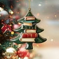 thumbnail image 1 of XWSHYW Adornos Colgantes Colgante de Acrílico de Doble Cara Árbol de Navidad Colgante de Acrílico Libro de Navidad Decoración, 1 of 6